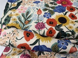 Patchwork stof - Cotton + Steel, fortryllende blomster i smukke farver